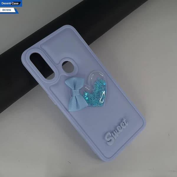 Oppo A31 Soft Silicon Case with 3D Love Heart and Moving Shiny Stars Glitter Bow