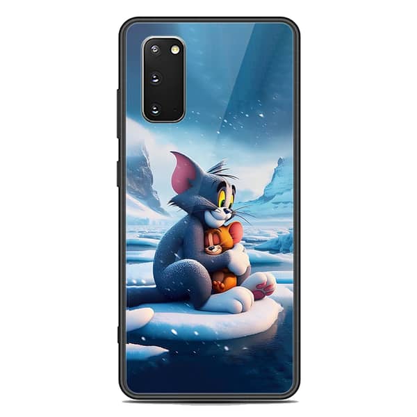 Samsung Galaxy S20 Plus Premium Printed Glass Phone Case with Soft Border