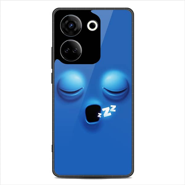Tecno Camon 20 Premium Printed Glass Phone Case with Soft Border