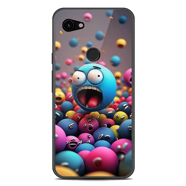 Premium Printed Glass Phone Case with Soft Border for Google Pixel 3 XL