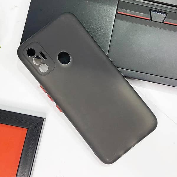 Black Soft Silicone Case for Tecno Spark 7t