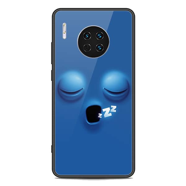 Huawei Mate 30 Premium Printed Glass Phone Case with Soft Border