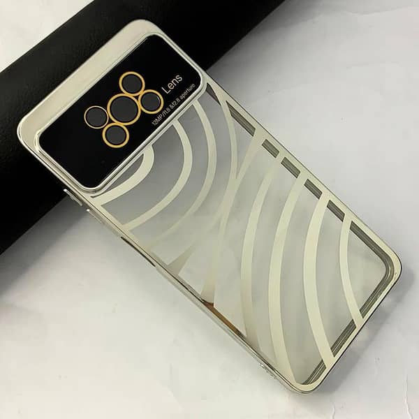 Xiaomi Poco X3 Clear Soft Case with Electroplating Borders and Camera Lens Protection