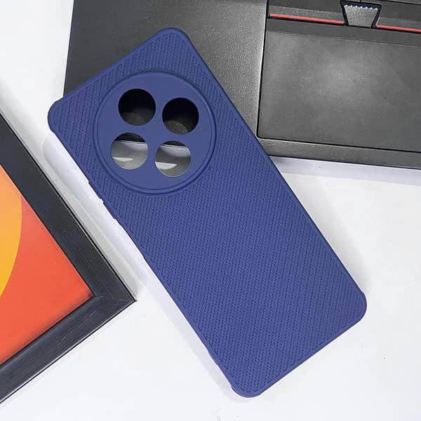 Xiaomi Redmi 14C Blue Cover - Premium Quality Case with 3D Embossed Texture