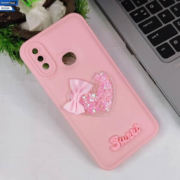 Pink Samsung Galaxy A10s Case - 3D Love Heart Soft Cover for Girls