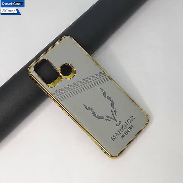 Leather Shockproof Case with Golden Edges for Infinix Smart 5