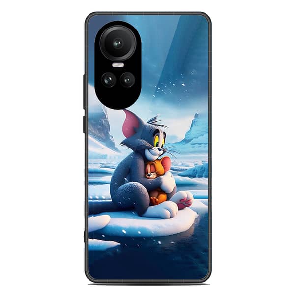 Oppo Reno 10 Pro Premium Printed Glass Phone Case with Soft Border