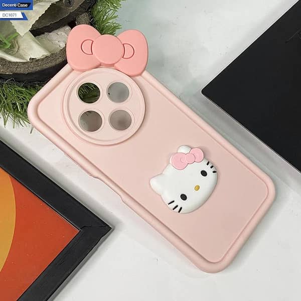 Tecno Spark 30C Cute 3D Cartoon Back Case for Girls in Pink - Stylish Protection