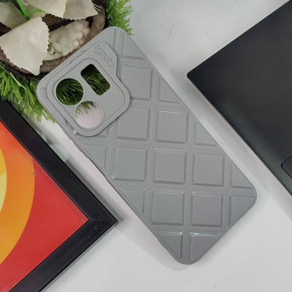 Gray 3D Stylish Phone Case for Smart 9 HD with Camera Protection