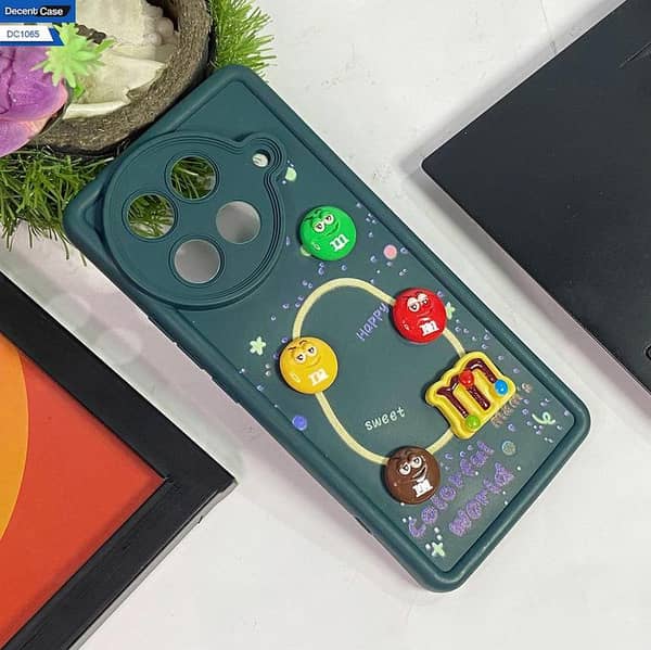 Tecno Camon 30S Green Back Cover - Cartoon Soft Silicone Case for Girls