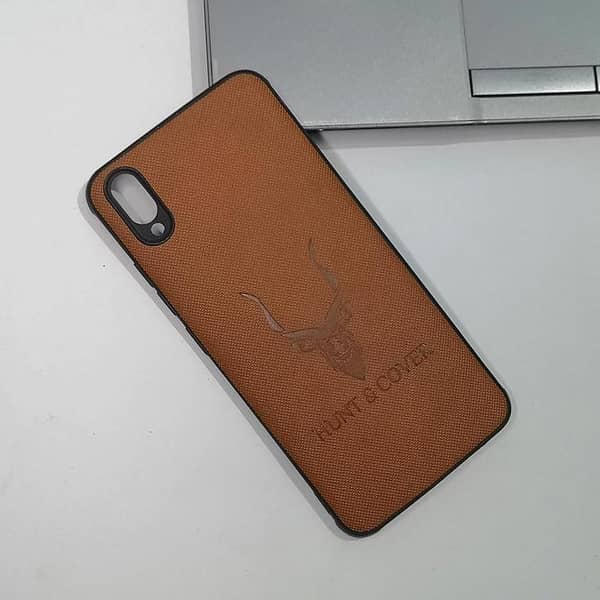 Vivo V19 Leather-Like Shockproof Case with Soft Borders