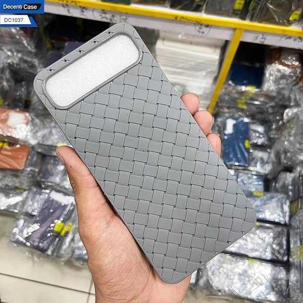Infinix Smart 10 Plus Gray - Woven Texture Silicone Back Cover