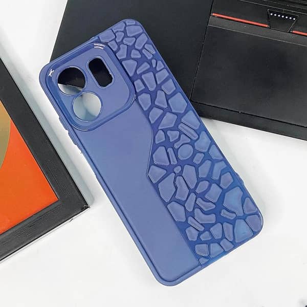 Infinix Smart 9 HD Blue Cover - Stone Pattern Smartphone Case
