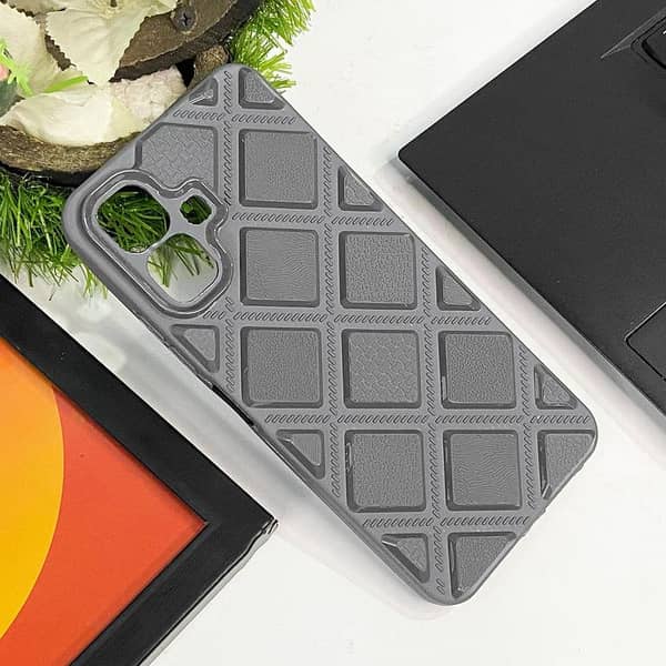 Gray Luxury Back Cover for Infinix Smart 10 – Modern Design