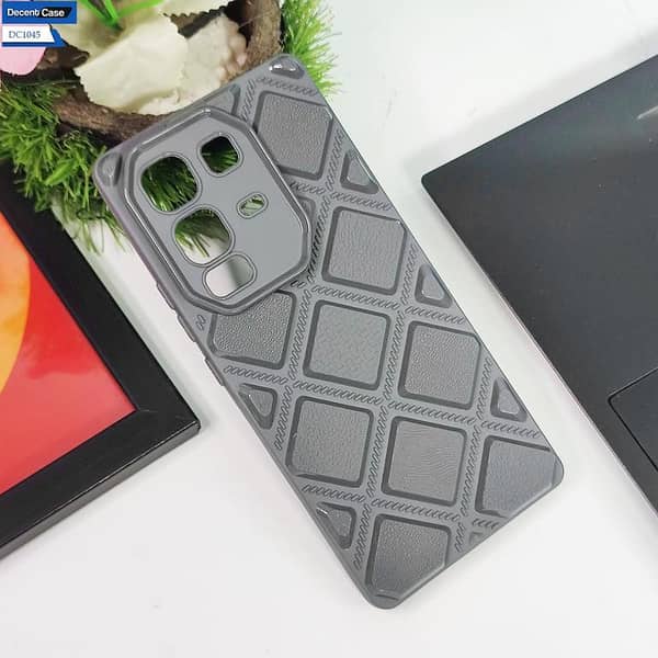 Gray 3D Stylish Phone Case for Infinix Note 50 Pro with Camera Protection