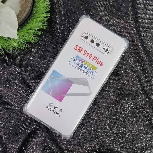 Transparent Soft Silicone Case for Samsung Galaxy S10 Plus with Camera Protection