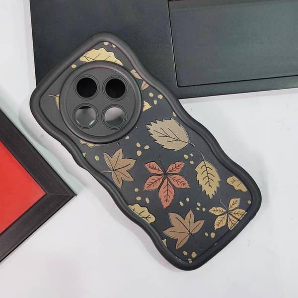 Floral Print Soft Silicone Back Cover for Tecno Spark 30 - Black Design for Girls