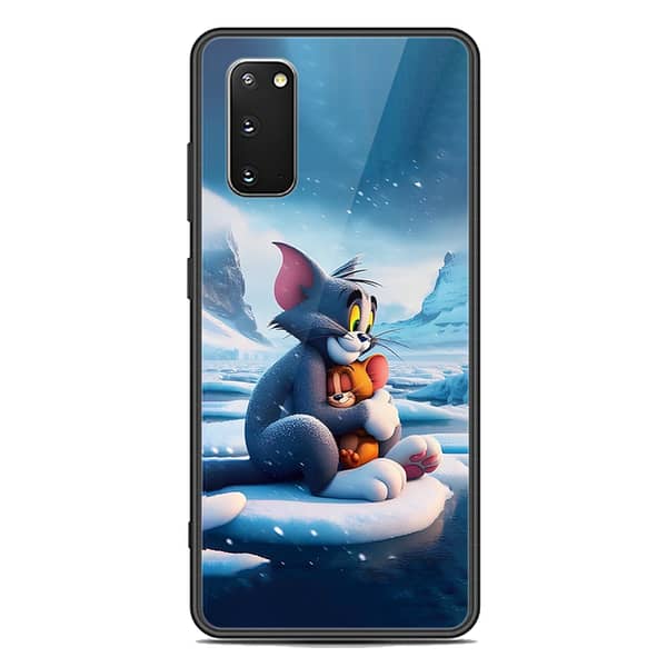Premium Printed Glass Phone Case with Soft Border for Samsung Galaxy S20
