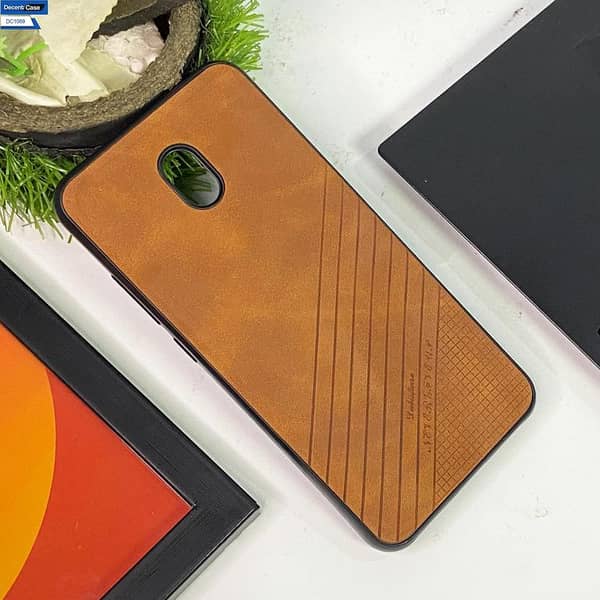 Xiaomi Redmi 8A Brown Back Cover - Soft Leather Feel and Premium Quality