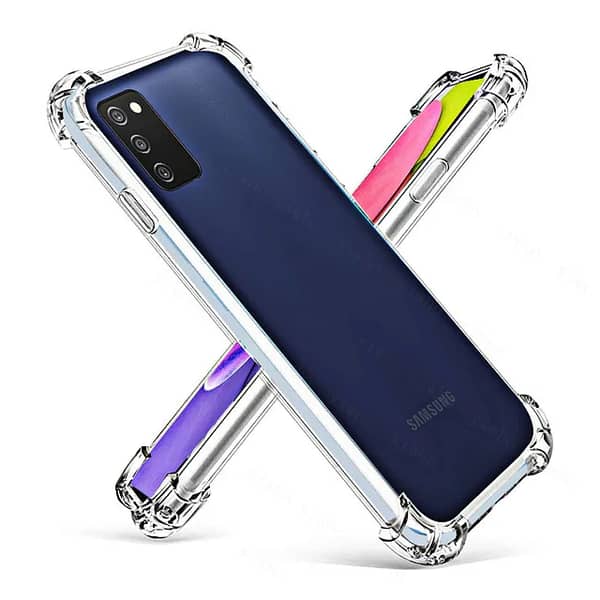 Clear Soft Silicone Case for Samsung Galaxy A02s with Electroplating Borders