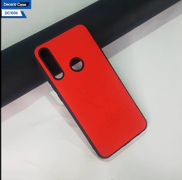 Classic Textured Leather Back Cover Case for Huawei Y9 Prime 2019 with Soft Borders