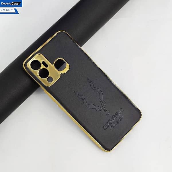 Classic Markhor Golden Edge Case for Infinix Hot 12 Play with Soft Borders