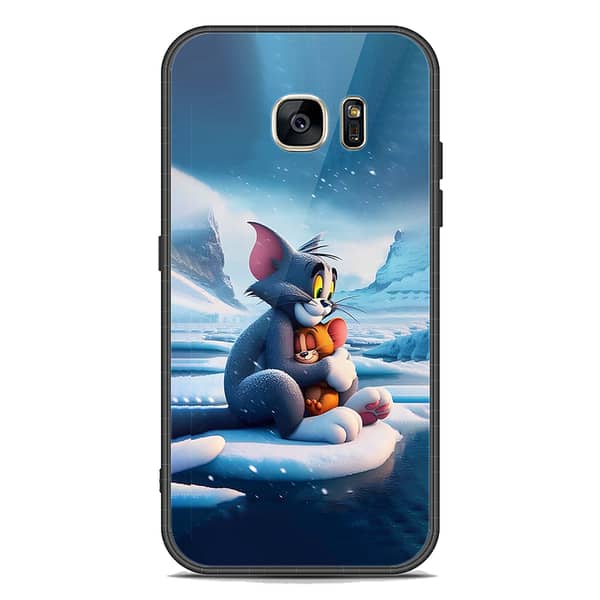 Samsung Galaxy S7 Premium Printed Glass Phone Case with Soft Border