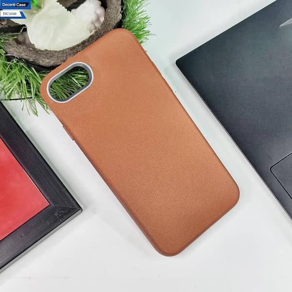 Brown iPhone 8 / 7 Cover - Premium Quality Case with Metal Camera Ring