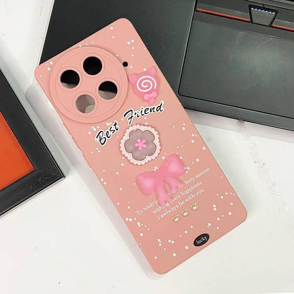 Pink 3D Butterfly Case for Tecno Camon 30S - Cute Cover for Girls