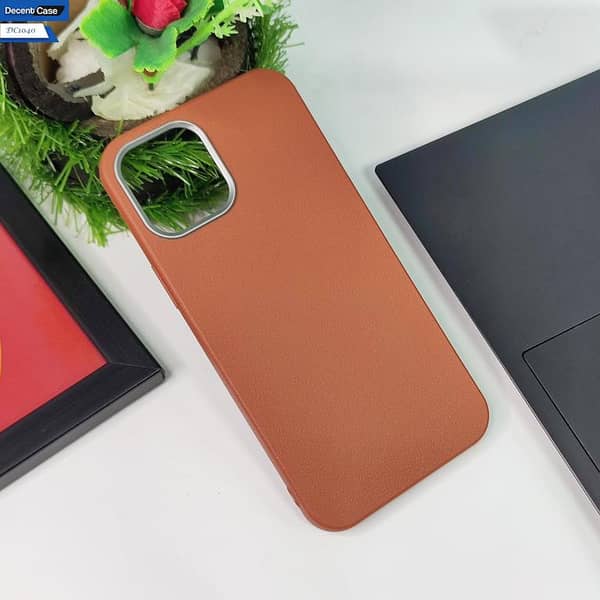 Leather Texture Case for iPhone 13 Pro Max with Metal Camera Ring Protection
