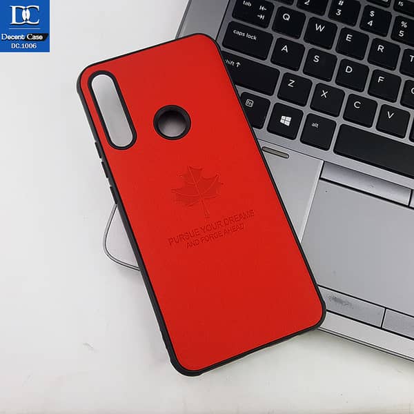 Huawei Y9 Prime 2019 Black Textured Leather Case with Camera Protection and Soft Borders