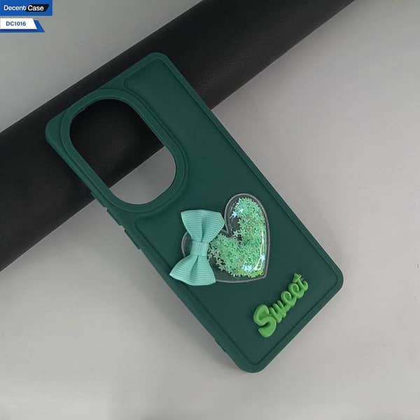 Soft Silicone Case for Oppo Reno 11 with 3D Love Heart and Bow Design