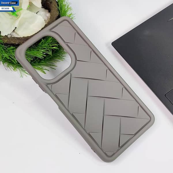 Gray Flex Waves Pattern Silicone Back Case for Oppo A3x 4G