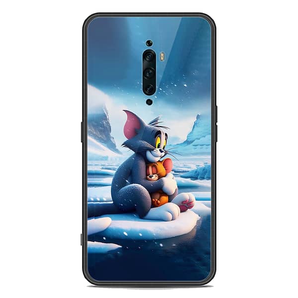 Oppo Reno 2Z Premium Printed Glass Phone Case with Soft Border