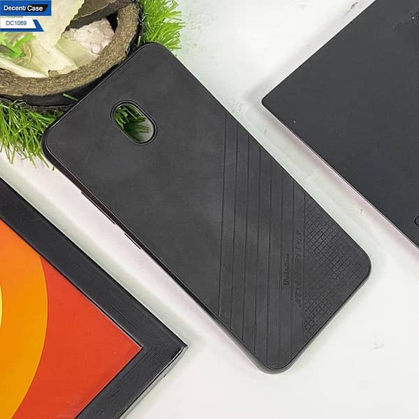 Black Soft Leather Feel Back Cover for Xiaomi Redmi 8A