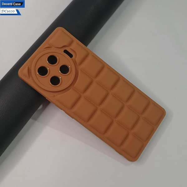 Soft Silicone Case for Tecno Spark 20 Pro Plus with Cubes Puffer Design