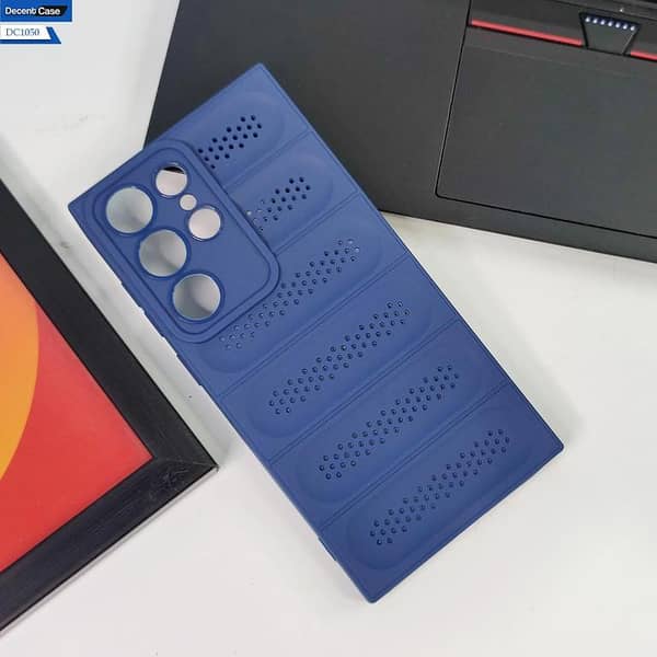 Soft Mesh Grid Net Case for Samsung Galaxy S24 Ultra - Blue