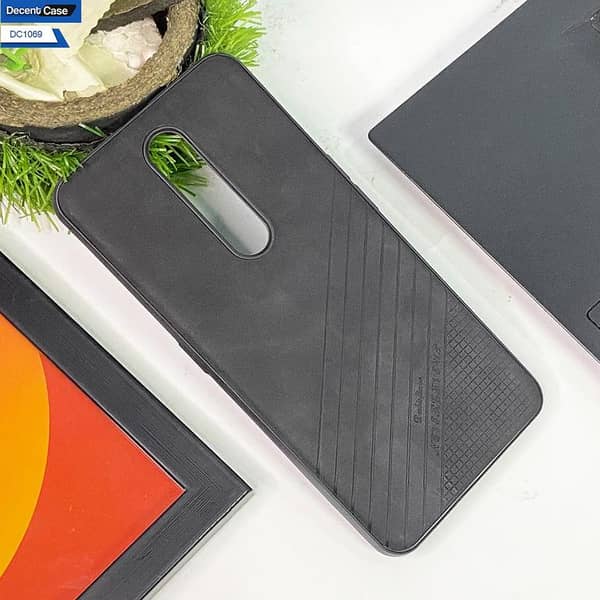 Black Back Cover for Oppo F11 - Premium Soft Leather Feel