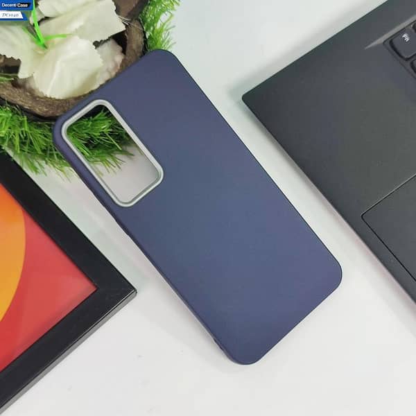 Samsung Galaxy A35 Soft Leather Case in Blue with Metal Camera Protection Ring