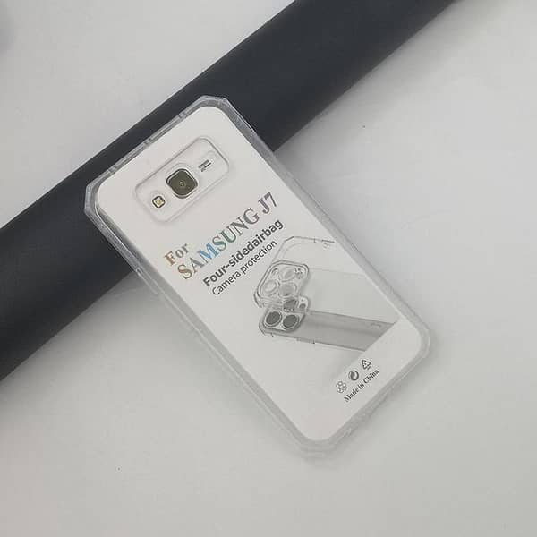 Samsung Galaxy J7 2015 Transparent Cover with Four-Sided Airbag Protection