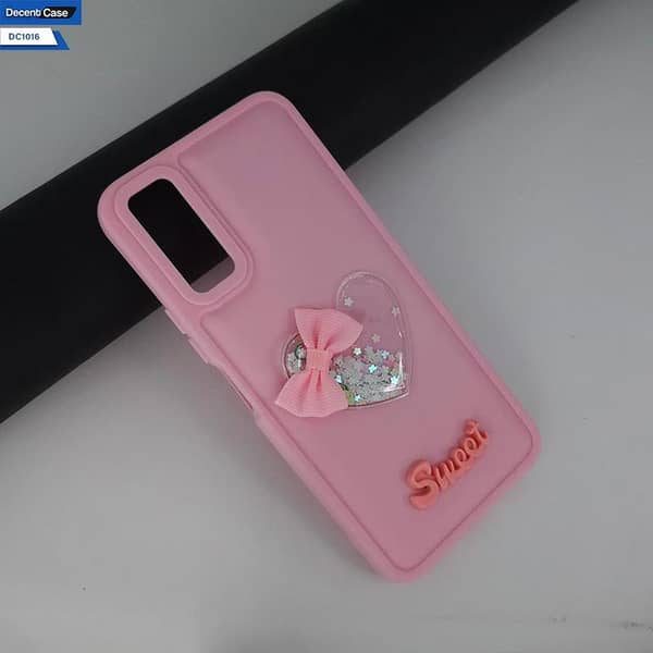 Vivo Y20a Case: Trendy Soft Silicone Cover with 3D Love Heart and Moving Glitter Stars