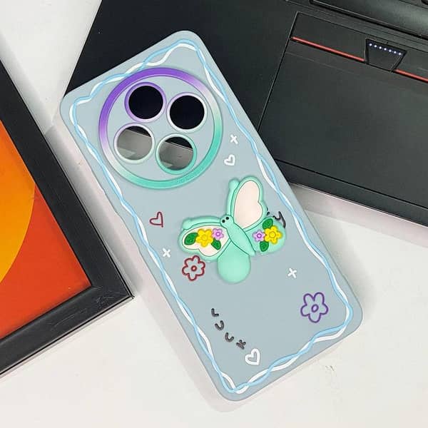 Cyan 3D Butterfly Case for Xiaomi Cyanmi 14C - Perfect for Girls