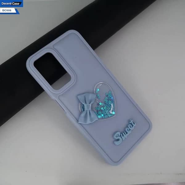 Soft Silicone Case for Oppo A54 4G with 3D Love Heart and Bow Design