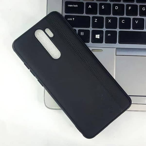 Xiaomi Redmi Note 8 Pro Shockproof Case with Soft Leather Texture and Borders