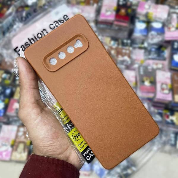 Classic Brown Leather Texture Case for Samsung Galaxy S10 Plus