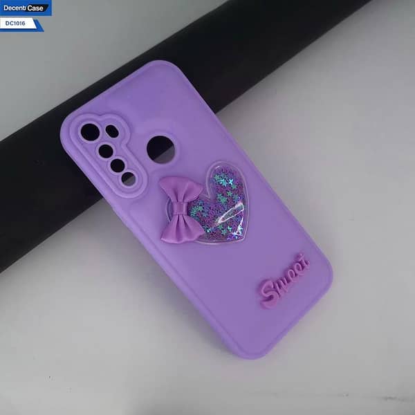 Soft Silicone Case for Xiaomi Redmi 12C with 3D Moving Love Heart and Glittery Stars & Bow Design
