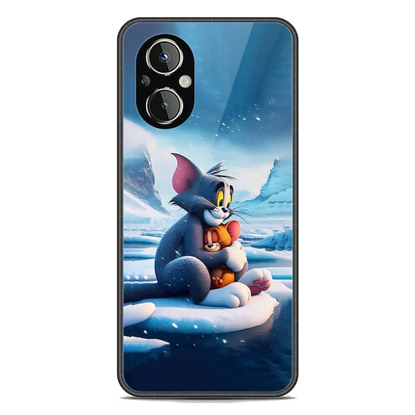 Premium Printed Glass Phone Case with Soft Border for Oppo F21 Pro 5G