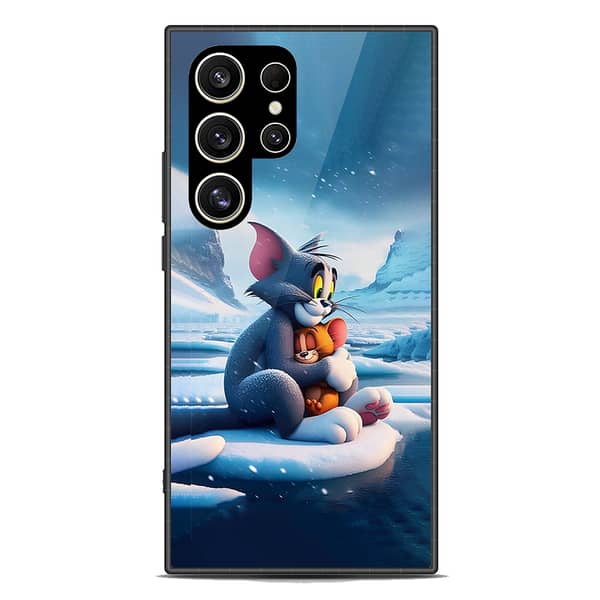 Samsung Galaxy S23 Ultra Premium Printed Glass Phone Case with Soft Border