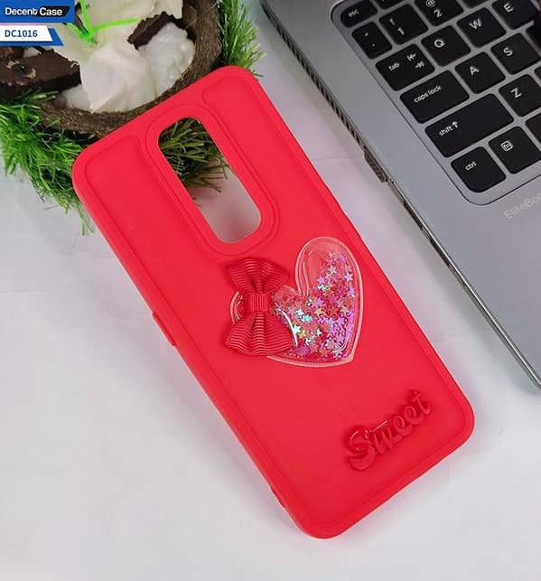 Red 3D Love Heart Soft Case for Oppo A5 2020 - Designed for Sweet Girls