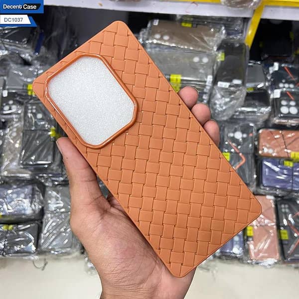 Tecno Spark Go 2023 Brown Cover - Silicone Back Case with Woven Texture